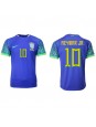 Brasilia Neymar Jr #10 Vieraspaita MM-kisat 2022 Lyhythihainen